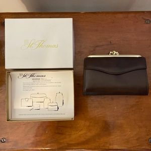 Vintage 1950-60s St Thomas genuine brown leather wallet.